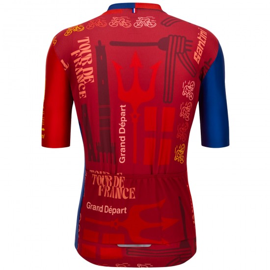Bekleidung Herren Santini Tour de France 2024 trikot-Bologna Bekleidung Herren Santini Tour de France 2024 trikot-Bologna