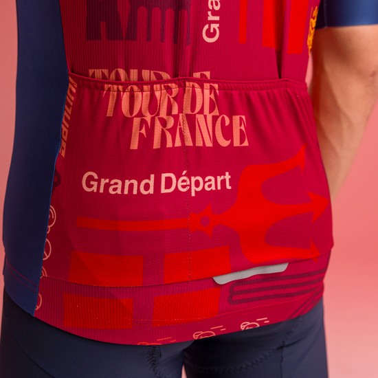 Bekleidung Herren Santini Tour de France 2024 trikot-Bologna Bekleidung Herren Santini Tour de France 2024 trikot-Bologna