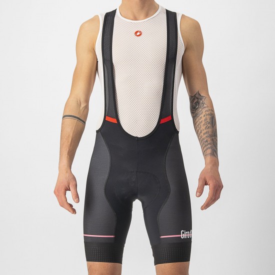 Bekleidung Herren Giro d'Italia 2024 Competizione Trägerhose-Schwarz