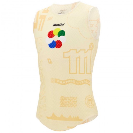 Bekleidung Herren Santini Tour de France 2024 armellose radunterhemd-Grand Départ Bekleidung Herren Santini Tour de France 2024 armellose radunterhemd-Grand Départ