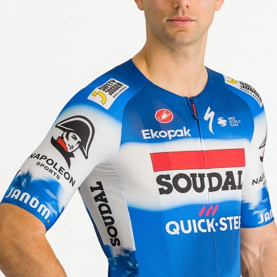 Bekleidung Herren Castelli Soudal Quick-Step 2024 Aero Race 7.0 trikot Bekleidung Herren Castelli Soudal Quick-Step 2024 Aero Race 7.0 trikot