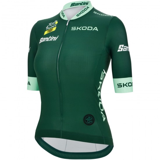 Bekleidung Damen Tour de France 2024 Grun frau trikot
