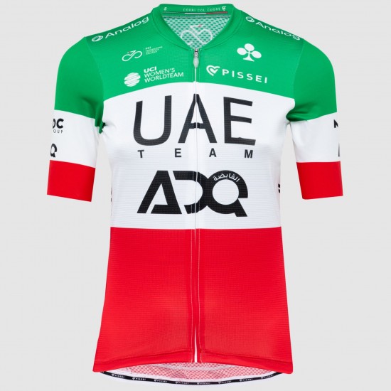 Bekleidung Damen Pissei UAE Team ADQ 2025 frau trikot-Italienischer meister