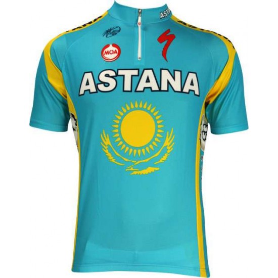 Astana kasachischer Meister 2010-Kurzarmtrikot mit kurzem Reißverschluss