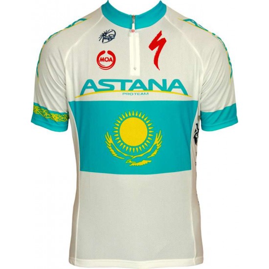 ASTANA kasachischer Meister 2011-Kurzarmtrikot mit kurzem Reißverschluss