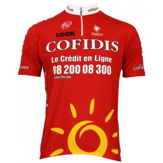 Cofidis 2009 Kurzarmtrikot mit kurzem Reißverschluss