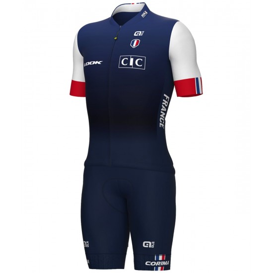 Frankreich 2023 Set(Radtrikot langer RV+Trägerhose)-ALE