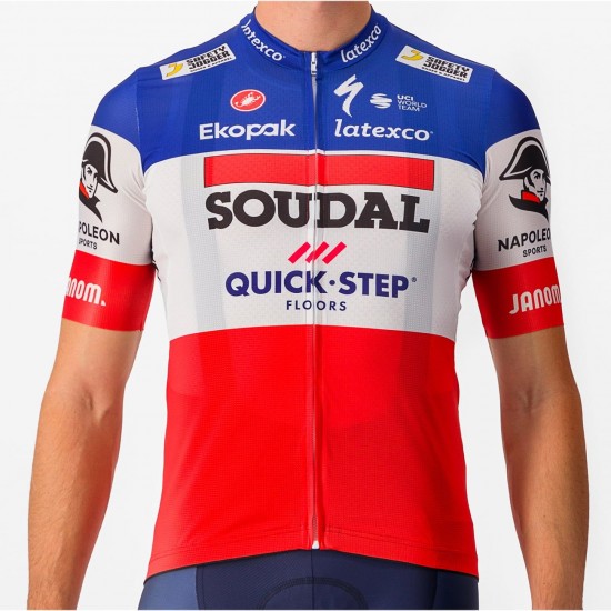 Soudal Quick-Step französischer Meister 2023 Competizione Radtrikot kurzarm