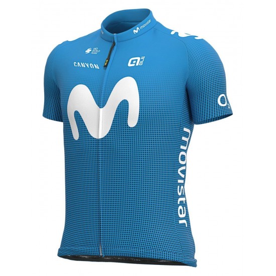MOVISTAR 2021 Radtrikot kurzarm(langer RV)-ALE