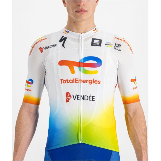 Team TotalEnergies 2022 Radtrikot kurzarm(langer Reißverschluss)