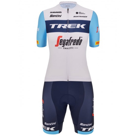 TREK-SEGAFREDO Damen Team 2023 Radsport Set(Radtrikot langer RV+Radhose)